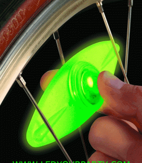 Luz led seguridad rueda bicicleta