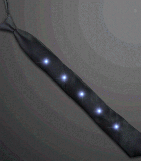 Corbata negra con luces led