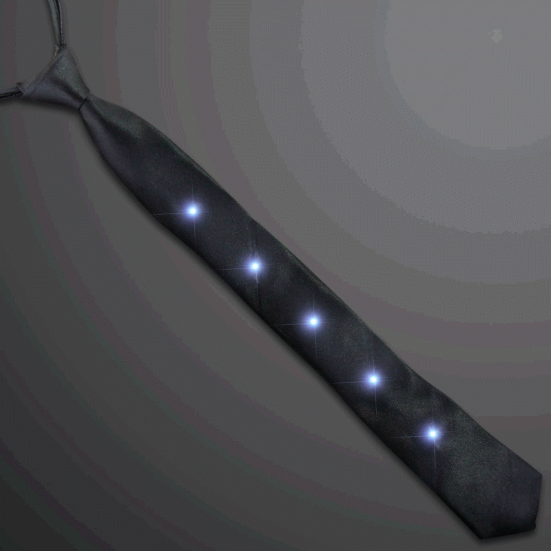 Corbata negra con luces led