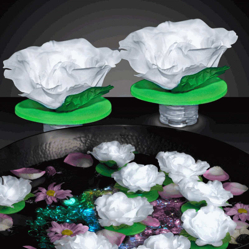 Rosa led flotante