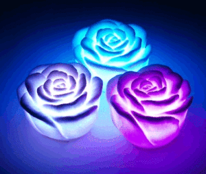 Rosa led centro de mesa